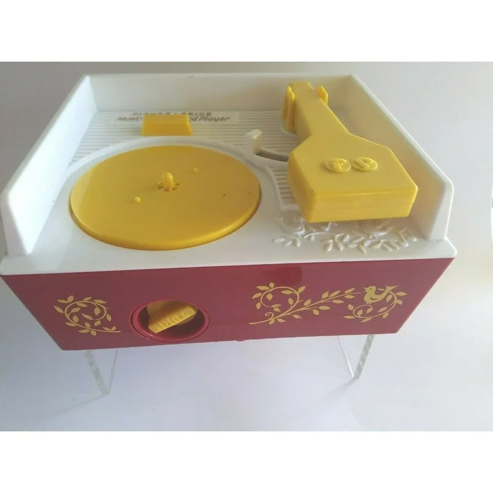 2014 Fisher Price Record Player Music Box w/orange Disk